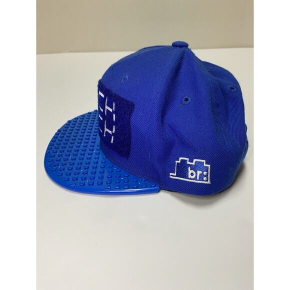 Brick Black Building Block Display Baseball Style Snap Blue Hat/Cap - Picture 4 of 6